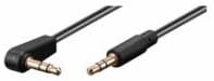 MicroConnect AUDLL05A 3.5mm Mini-Jack Audiokabel - AUX - 0.5m - Zwart