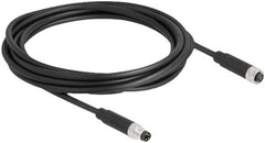 DeLOCK M8 Sensor- en Actuatorkabel - 4-Pin A-Gecodeerd - PUR - 3 meter