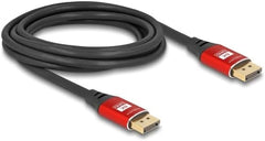 DeLOCK 80606 DisplayPort Kabel - 3 meter - Zwart/Rood