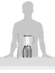 SMEG BLF01SVUS 50s Style Blender, 50 oz, Zilver