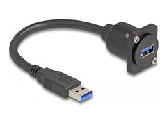 DeLOCK D-Type USB 3.0 Verlengkabel - USB-A Mannelijk naar Vrouwelijk - 5 Gbps - 20 cm