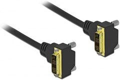 Delock DVI-kabel 18+1 stekker hoek naar 18+1 stekker hoek 1 m