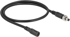 DeLOCK DC Verlengkabel 5,5 x 2,1 mm - Stekker naar Bus - Schroefbaar - 50 cm