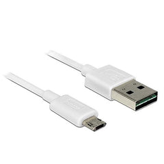 DeLOCK 84807 EASY-USB 2.0 Kabel - USB-A naar Micro-USB - Omkeerbaar - 1m - Wit