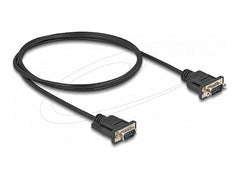 DeLOCK RS-232 D-Sub9 Kabel - Mannelijk naar Mannelijk - Smalle Behuizing - 1 m