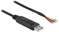 DeLOCK USB 2.0 naar Serieel RS-232 Adapterkabel - 9 Open Kabeluiteinden