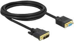 DeLOCK DVI-I (12+5) Mannelijk naar VGA Vrouwelijk Kabel - 2 meter