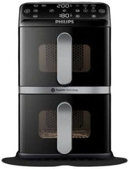Friggitrice ad aria PHILIPS - Serie 4000 Vertical Duo NA461/00 - Capacit? 10 litri - Doppio serbatoio - 2750 W