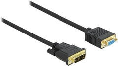 DeLOCK DVI 12+5 Mannelijk naar VGA Vrouwelijk Adapterkabel - 1 meter