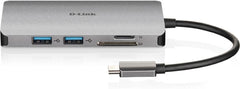 D-Link DUB-M810 8-in-1 USB-C Hub - 4K HDMI, Gigabit LAN, 100W PD & SD-Kaartlezer