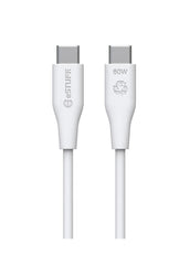 eSTUFF INFINITE USB-C naar USB-C kabel 3 m Wit. Gerecycled plastic, W128298444 (3 m wit. Gerecycled plastic. Super Soft)