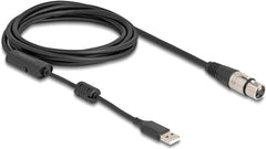 DeLOCK 84178 High-Res Audio Converter Kabel - XLR 3-pin naar USB-A - 3m