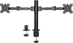 ACTAC8326 Dubbele Monitor Arm Office Solid Pro tot 32", Flexibel Instelbare Armen, VESA 75/100mm, Zwenkbaar 70° Kantelbaar 180° Roteren 360°, Gewicht Max. 12KG - Zwart
