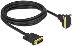 Delock DVI-kabel 24+1 male naar 24+1 stekker met hoek 2 m