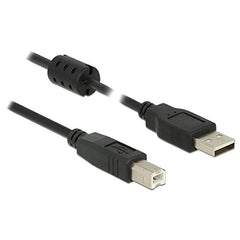 DeLOCK USB 2.0 Kabel - USB-A naar USB-B - 1 Meter - Zwart