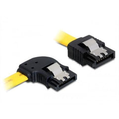 DeLOCK 82826 SATA 6 Gb/s Kabel - 70 cm - Geel (Haaks naar Recht)