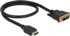 Delock HDMI naar DVI-D (24+1) Kabel - Bidirectioneel - 0,5 m