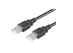 MicroConnect USB 2.0 Kabel USB-A naar USB-A Male - 0,1 meter - Zwart