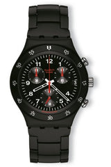 SWATCH ZWART N RODE MENS WATCH YCB4008AG Polshorloge (Polshorloge)