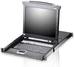 ATEN 8-poorts LCD KVMP-switch met 19 poorten, geïntegreerde USB-poort CL5708N-ATA-2XK07GG (geïntegreerde USB-poort in Zwitsers/Duitse toetsenbordindeling)