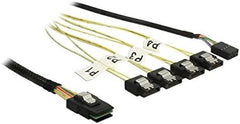 DELOCK Kabel mini SAS SFF-8087 > 4 x SATA 7 Pin Reverse + Sideband 0,5 m