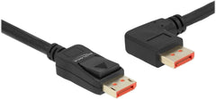Delock DisplayPort kabel stekker recht naar stekker 90° links hoek 2 m