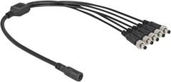 Delock DC distributiekabel 5,5 x 2,1 mm 1 x bus naar 5 x stekker schroefbaar