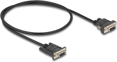 DeLOCK 87835 Seriële RS-232 DB9 Kabel - 0,5 meter - Zwart