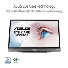 ASUSK ASUS ZenScreen MB14AC | 14 inch draagbare USB-monitor | Full HD 1920x1080, Hybrid Type-C, autorot, licht ontwerp, smartcase, statiefsokkel | IPS-paneel, 16:9, ontspiegeld, zilver