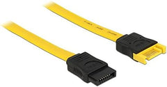 DeLOCK SATA III Kabel 0.7m - 2x 7-pins SATA - 6 Gbps - Zwart/Geel
