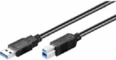 MicroConnect USB-A naar USB-B 3.0 Kabel - 5 meter - Zwart