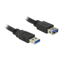 DeLOCK USB 3.0 Type-A Verlengkabel - Mannelijk naar Vrouwelijk - 5 meter - Zwart