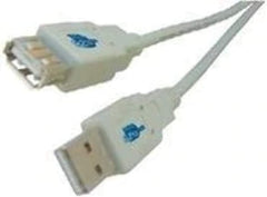 MicroConnect USB 2.0 Verlengkabel - USB-A Mannelijk naar Vrouwelijk - 0,5 m - Grijs
