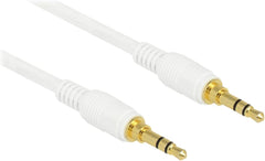 DeLOCK 85550 Jack 3.5mm AUX Audiokabel - 2 Meter - Wit