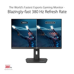 ASUS ROG Strix XG259QNS eSports Gaming Monitor — 25 inch (24.5 inch viewable) FHD (1920 x 1080), 380 Hz (OC), Fast IPS, 1 ms GTG (0.3 ms minimum), HDR
