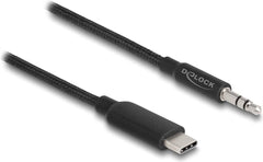 DeLOCK 85208 USB-C naar 3.5mm Jack Audiokabel - 1 meter - Zwart