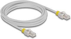 DeLOCK Cat.6A S/FTP RJ45 Netwerkkabel - Inclusief Markeringsclips - 3 m - Grijs