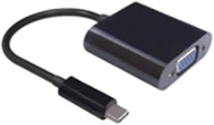 MicroConnect USB-C naar VGA Adapterkabel - 0,2 meter - Zwart