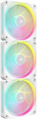 CORSAIR iCUE LINK LX120 RGB 120 mm PWM Ventilatoren Drievoudig Pakket – Dubbele Lichtlussen – Inclusief iCUE LINK System Hub – CORSAIR AirGuide Technologie – Wit