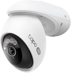 TP-Link Pan/Tilt-beveiliging voor buiten, wifi-camera, 4K 8MP, lokale gezichtsherkenning, 360° AI-tracking, Starlight kleurnachtzicht, Wi-Fi 6 dual-band verbinding, IP66, gratis detectie (TC46)