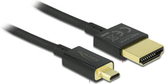 DeLOCK HDMI naar Micro HDMI Kabel - 4K 60Hz & 18 Gbps - 1,5 Meter