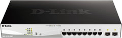 D-Link DGS-1210-10MP/E Managed Gigabit Switch (10 poorten, waarvan 8 x 10/100/1000 Mbit/s PoE poorten, 2 x SFP poorten ) - Alleen EU-netsnoer