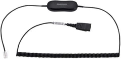 Jabra GN1218 Smart Cord spiraalkabel QD naar RJ9, 2 meter