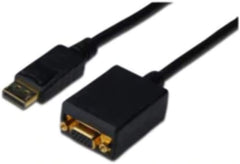 Fujitsu DisplayPort naar VGA Adapterkabel - 15 cm - Zwart