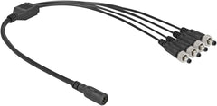 Delock DC distributiekabel 5,5 x 2,1 mm 1 x female naar 4 x stekker schroefbaar