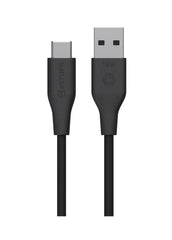 eSTUFF Infinite USB-C naar USB-A Kabel - 1 meter - PVC-vrij - Zwart