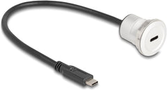 DeLOCK 88183 USB-C 10Gbps Inbouwbus met Kabel - Aluminium - 30 cm
