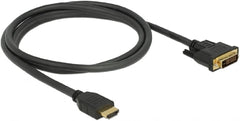 DeLOCK HDMI naar DVI-D (24+1) Kabel - Bidirectioneel - 1,5 Meter