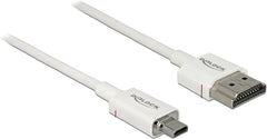 DeLOCK High Speed HDMI naar Micro HDMI Kabel - 4K 60Hz - 0,25 m - Slim