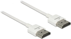DeLOCK High Speed HDMI Kabel met Ethernet - 4K 60Hz - Slim 0,5 meter - Wit